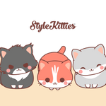 Three cute kittens looking for stylish products 