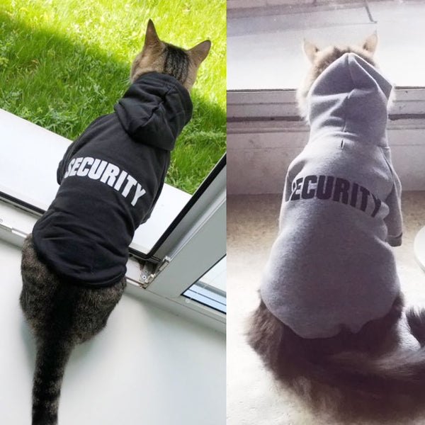 Security Themed Hoodie Jacket for Cat or Small Dog