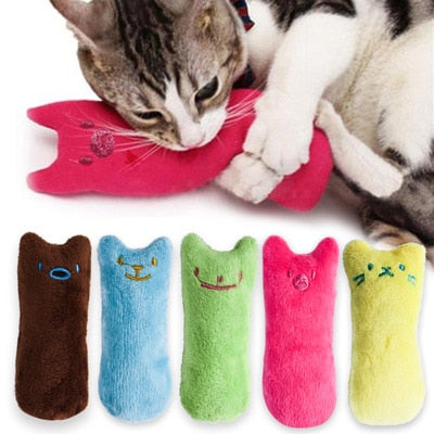 Teeth Grinding Catnip Toy Funny Interactive Plush Cat Toy for Cats and Kittens
